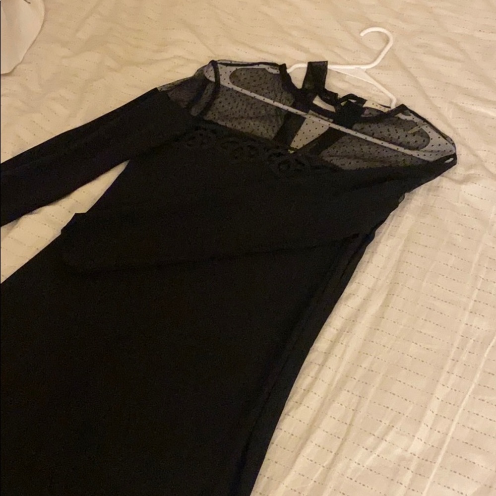 Sandro black lace dress